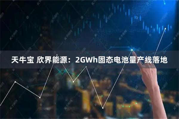 天牛宝 欣界能源：2GWh固态电池量产线落地